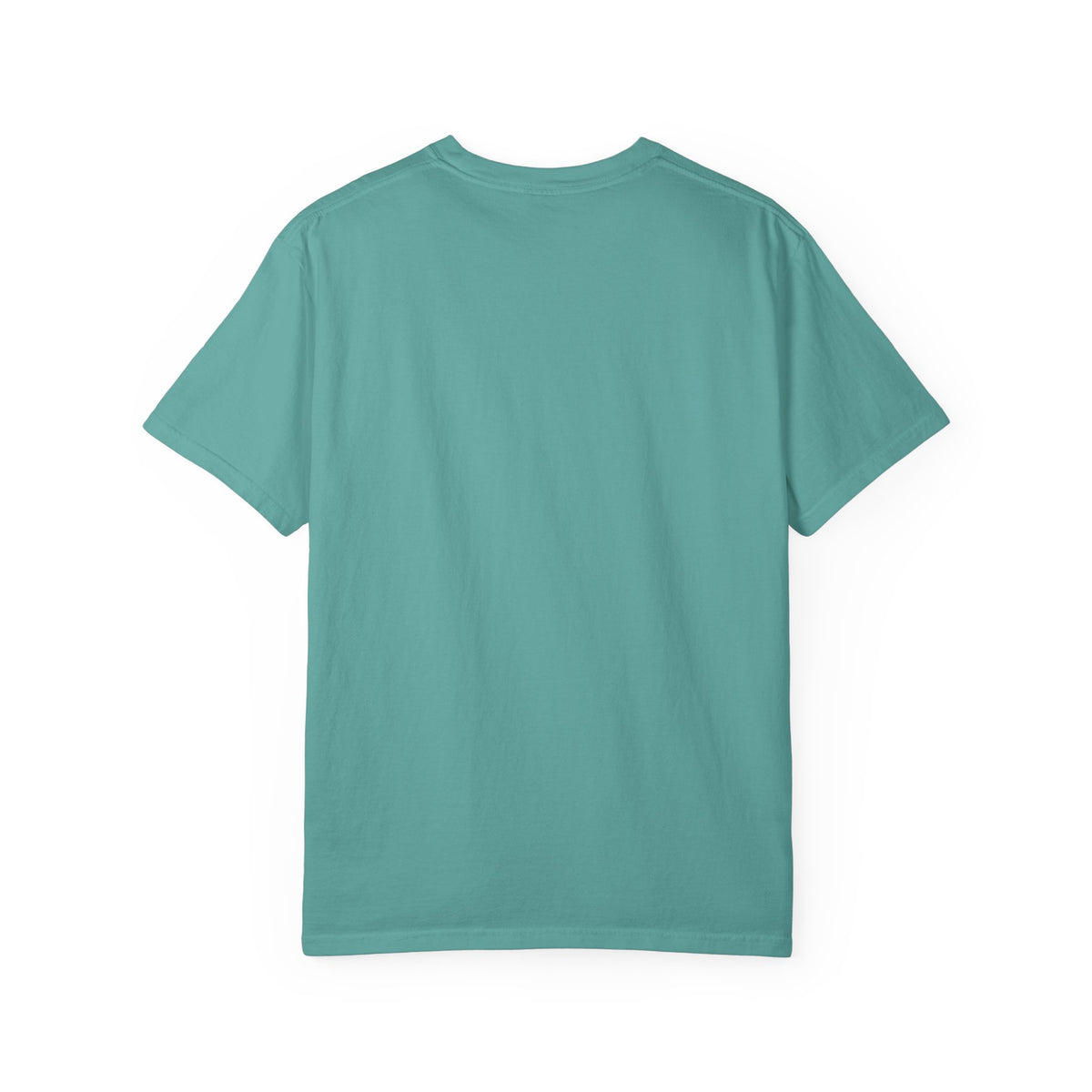 Angel & Devil Heart Graphic T-Shirt — Blue Metallic Script Design