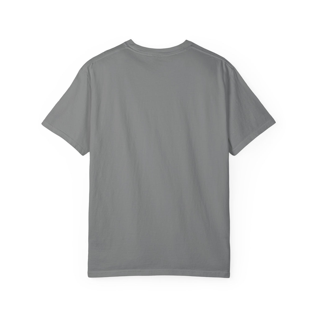 Angel & Devil Heart Graphic T-Shirt — Blue Metallic Script Design