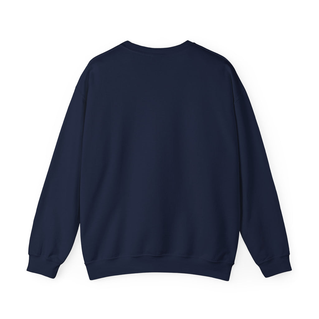 Angel & Devil Heart Crewneck Sweatshirt — Blue Metallic Heart Design