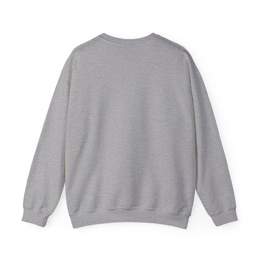 Angel & Devil Heart Crewneck Sweatshirt — Blue Metallic Heart Design