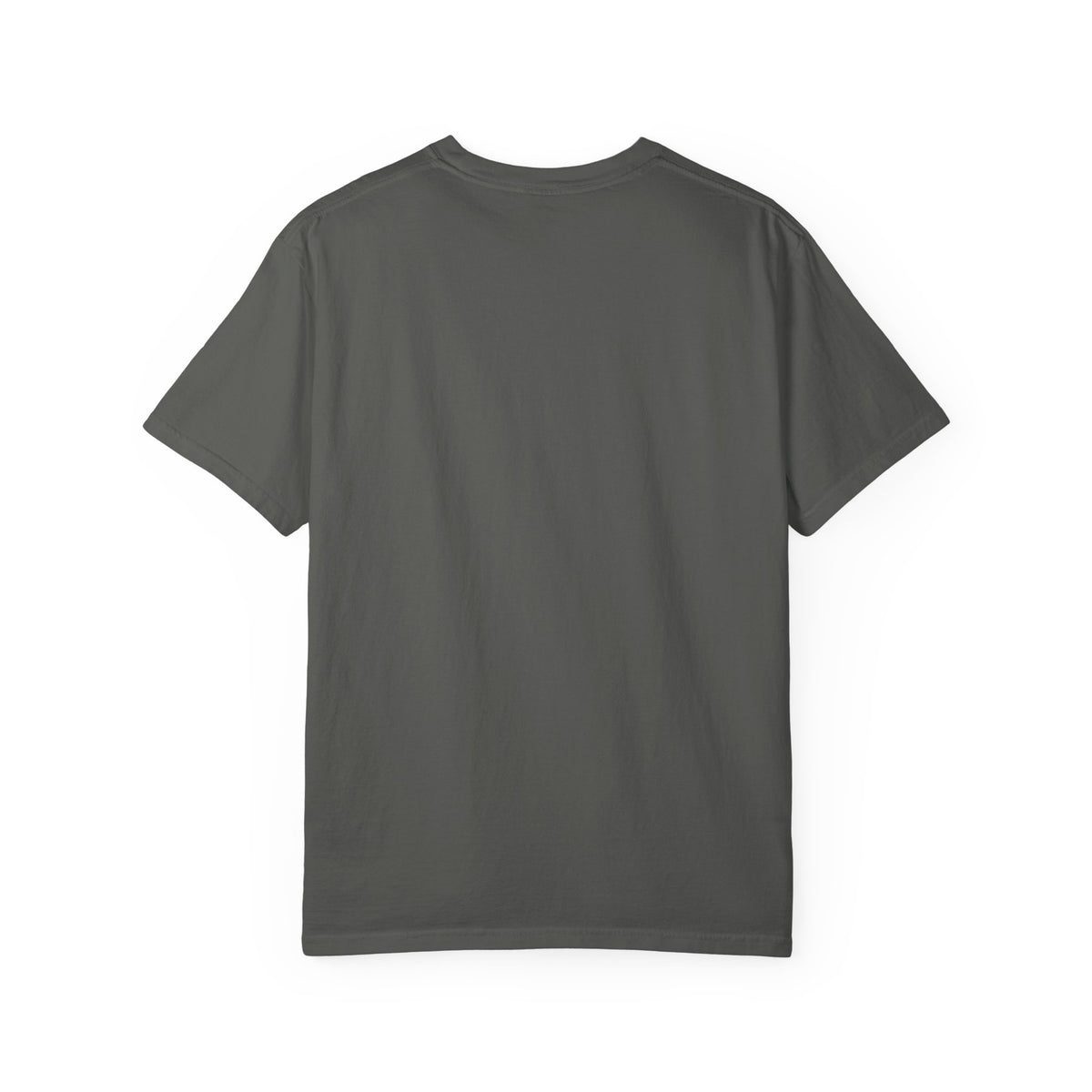 Angel & Devil Heart Graphic T-Shirt — Blue Metallic Script Design