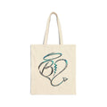 Angel & Devil Heart Tote Bag – Cute Halo Devil Tail Canvas Tote
