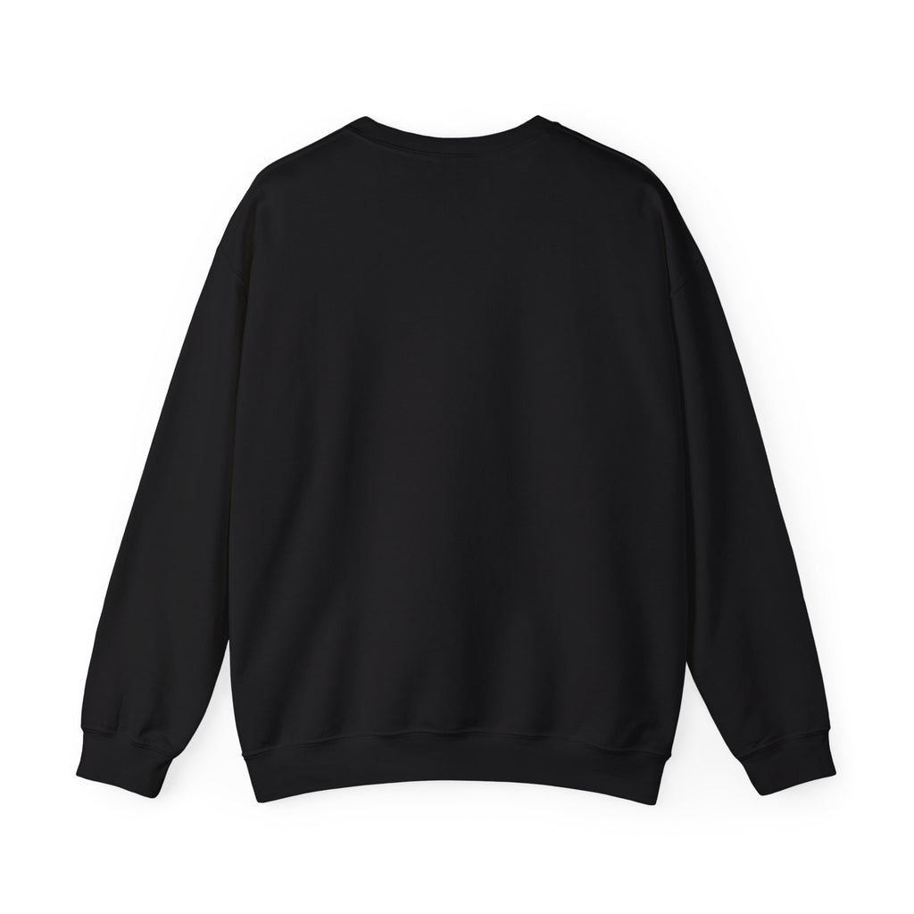 Angel & Devil Heart Crewneck Sweatshirt — Blue Metallic Heart Design